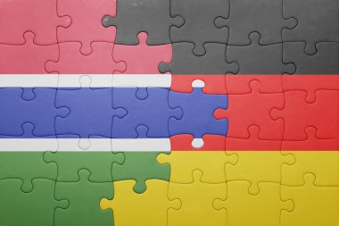 Almanya ve Gambiya ulusal bayrak ile bulmaca