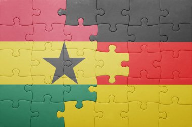 Almanya ve Gana ulusal bayrak ile bulmaca