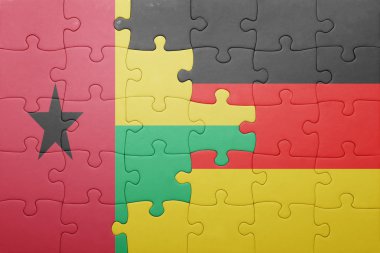 Bulmaca ile Almanya ve Gine bayrağı Ulusal bissau