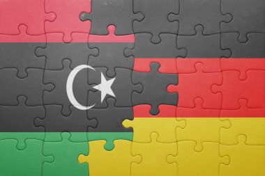 Almanya ve libya ulusal bayrak ile bulmaca
