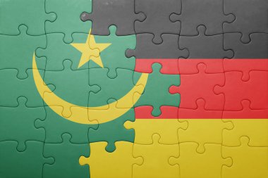 Almanya ve Moritanya ulusal bayrak ile bulmaca