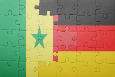 Almanya ve senegal ulusal bayrak ile bulmaca