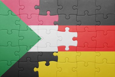 Almanya ve sudan ulusal bayrak ile bulmaca