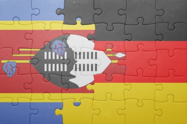 Almanya ve Svaziland ulusal bayrak ile bulmaca