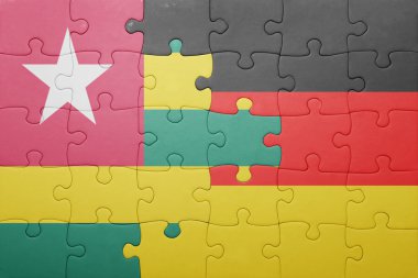 Almanya ve togo ulusal bayrak ile bulmaca