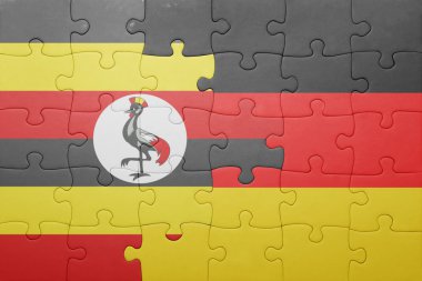 Almanya ve uganda ulusal bayrak ile bulmaca