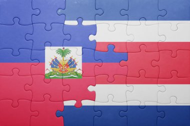 Kosta Rika ve haiti ulusal bayrak ile bulmaca