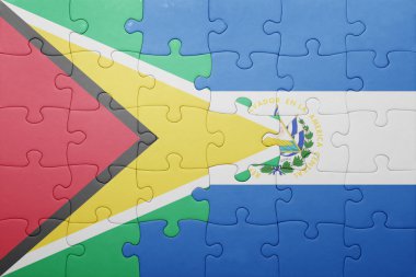 el salvador ve guyana ulusal bayrak ile bulmaca