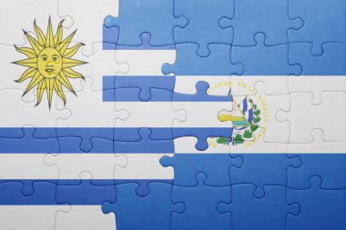 el salvador ve uruguay ulusal bayrak ile bulmaca