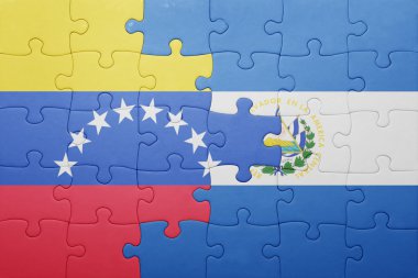 el salvador ve venezuela ulusal bayrak ile bulmaca