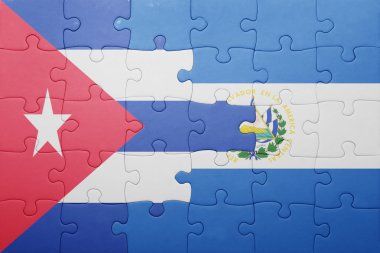 el salvador ve Küba ulusal bayrak ile bulmaca