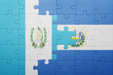 el salvador ve guatemala ulusal bayrak ile bulmaca