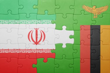 Zambiya ve iran ulusal bayrak ile bulmaca