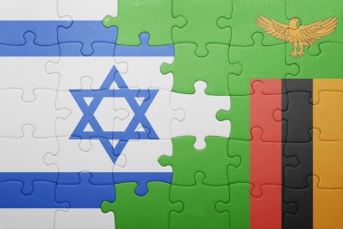 Zambiya ve İsrail ulusal bayrak ile bulmaca