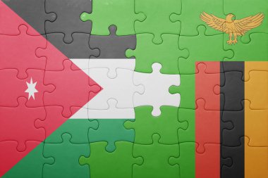 Zambiya ve Ürdün ulusal bayrak ile bulmaca