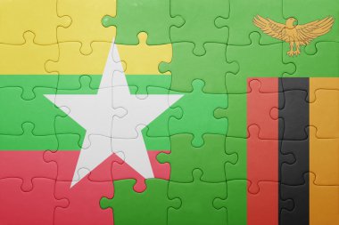Zambiya ve myanmar bayrağı ile bulmaca