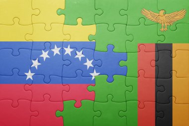 Zambiya ve venezuela ulusal bayrak ile bulmaca