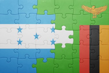 Zambiya ve honduras ulusal bayrak ile bulmaca