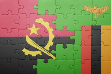 Zambiya ve angola ulusal bayrak ile bulmaca