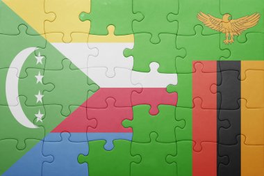 Zambiya ve Komor bayrağı ile bulmaca