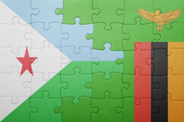Zambiya ve Cibuti bayrağı ile bulmaca