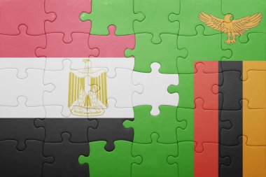 Zambiya ve Mısır ulusal bayrak ile bulmaca