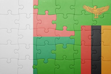 Zambiya ve Madagaskar ulusal bayrak ile bulmaca
