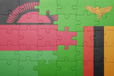 Zambiya ve malawi ulusal bayrak ile bulmaca