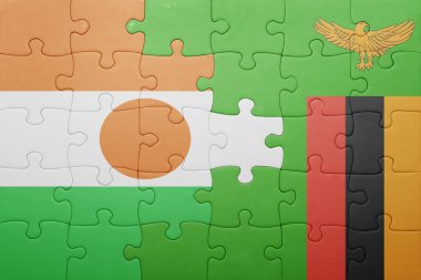 Zambiya ve Nijer ulusal bayrak ile bulmaca