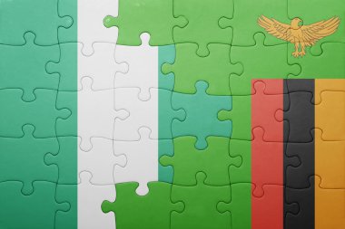 Zambiya ve Nijerya ulusal bayrak ile bulmaca