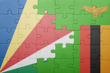 Zambiya ve Seyşeller ulusal bayrak ile bulmaca