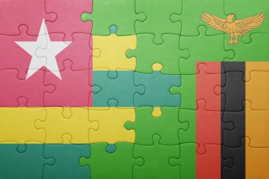 Zambiya ve togo ulusal bayrak ile bulmaca