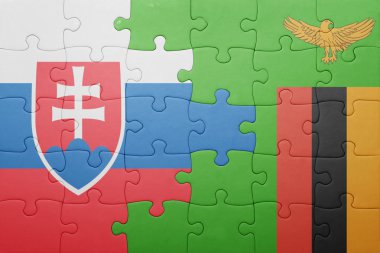 Zambiya ve Slovakya ulusal bayrak ile bulmaca