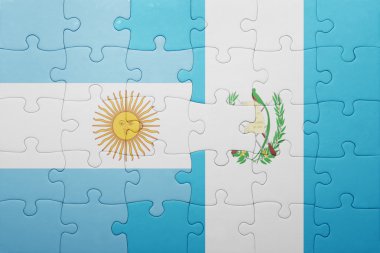 guatemala ve Arjantin ulusal bayrak ile bulmaca