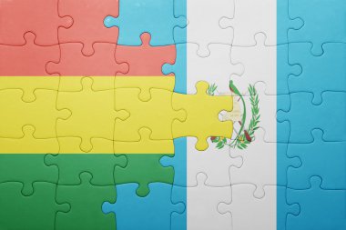 guatemala ve Bolivya Ulusal bayrak ile bulmaca