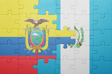 guatemala ve Ekvador ulusal bayrak ile bulmaca