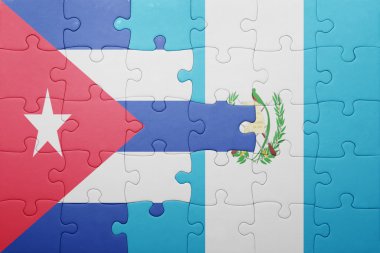 guatemala ve Küba ulusal bayrak ile bulmaca