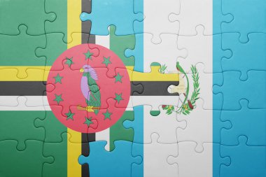 guatemala ve Dominika ulusal bayrak ile bulmaca