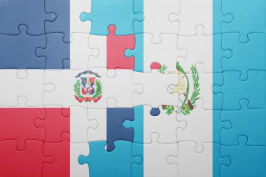 guatemala ve Dominik Cumhuriyeti ulusal bayrak ile bulmaca