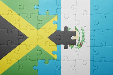guatemala ve Jamaika ulusal bayrak ile bulmaca