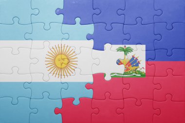 haiti ve Arjantin ulusal bayrak ile bulmaca