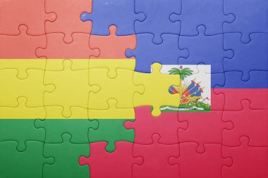 haiti ve Bolivya Ulusal bayrak ile bulmaca