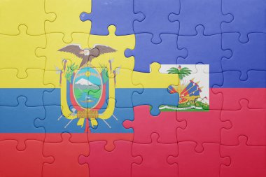 haiti ve Ekvador ulusal bayrak ile bulmaca