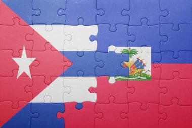 haiti ve Küba ulusal bayrak ile bulmaca