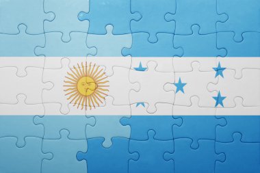 honduras ve Arjantin ulusal bayrak ile bulmaca