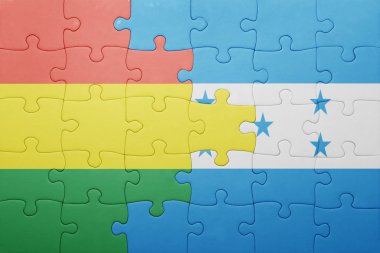 honduras ve Bolivya Ulusal bayrak ile bulmaca