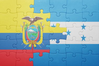 honduras ve Ekvador ulusal bayrak ile bulmaca