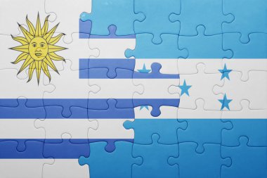 honduras ve uruguay ulusal bayrak ile bulmaca