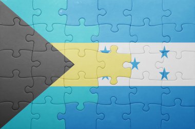 honduras ve Bahamalar ulusal bayrak ile bulmaca