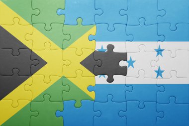 honduras ve Jamaika ulusal bayrak ile bulmaca
